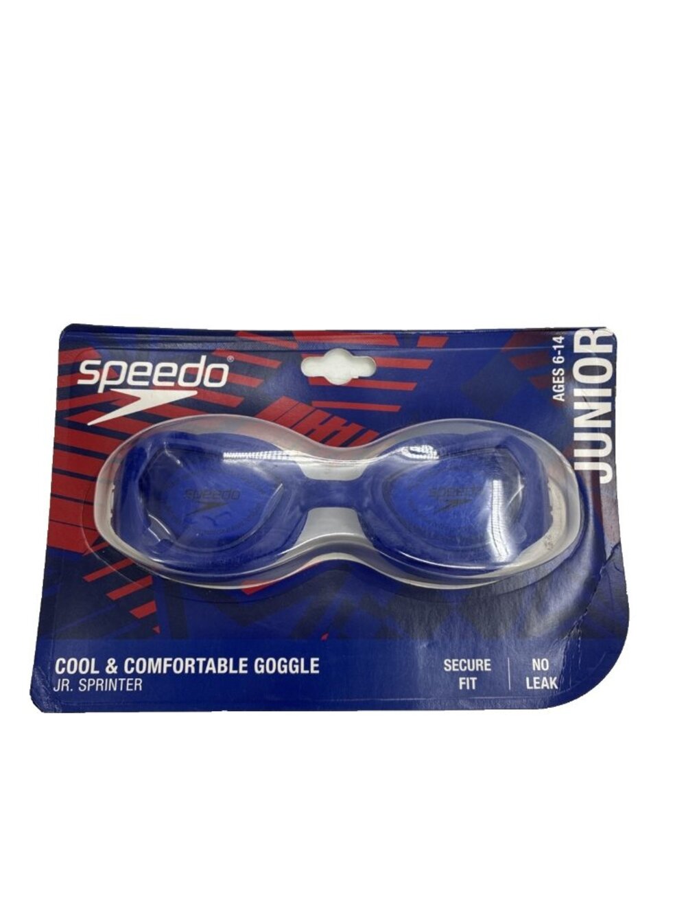 Speedo Junior Sprinter Swim Goggles Blue Ages 6-14 Anti Fog UV Protection